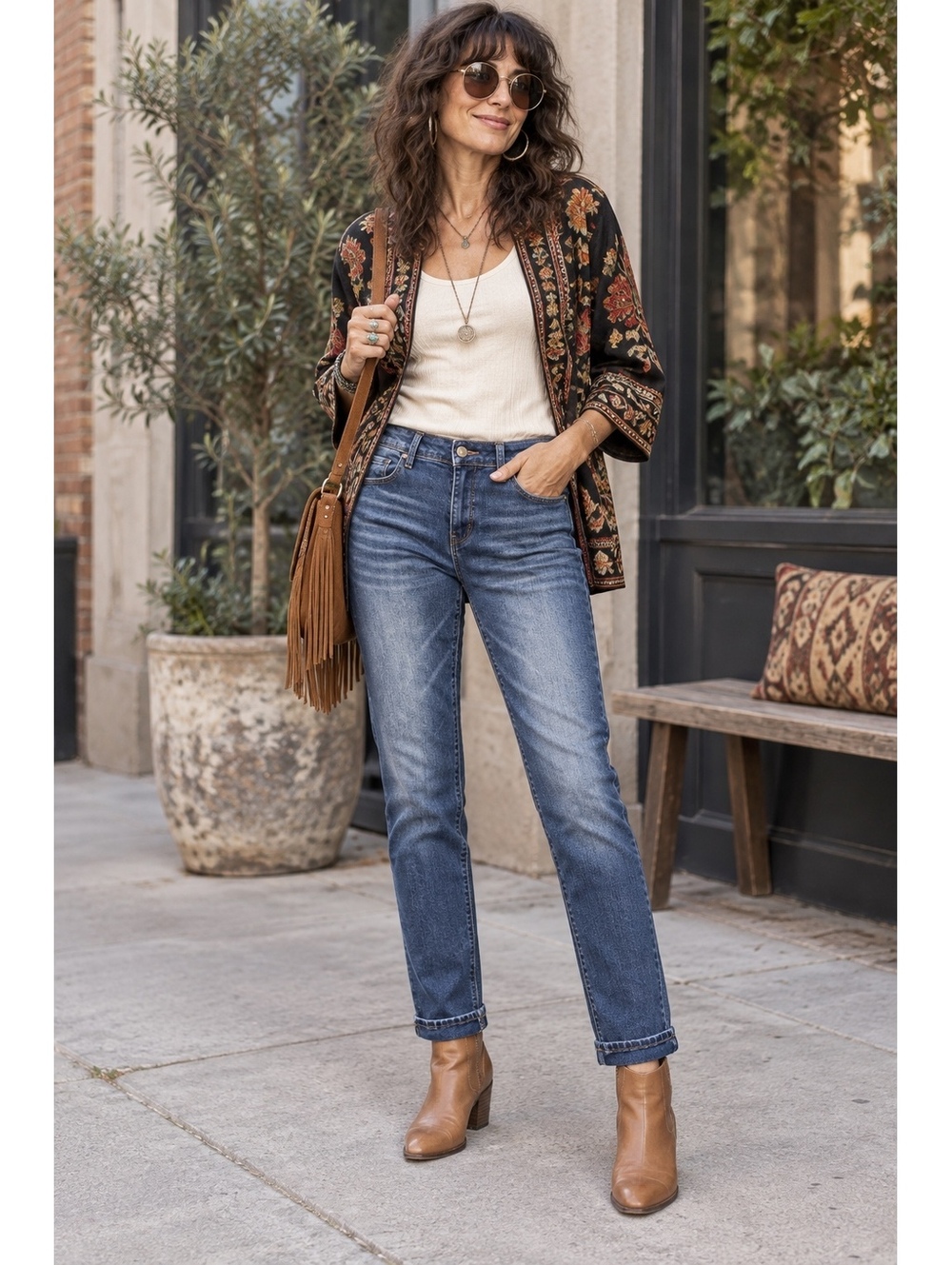 Salvaje Denim Size 11 Medium Wash Stretch Straight-Leg Jeans